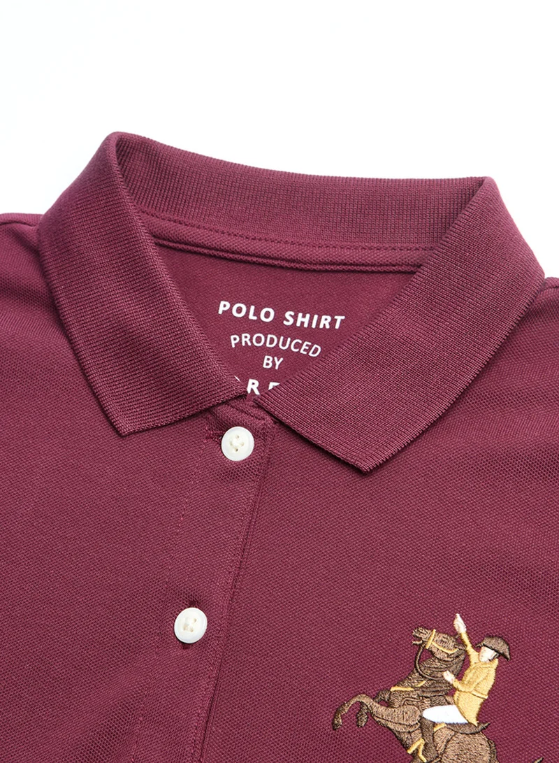 GIORDANO  Women’s Slim Fit Embroidered Napoleon Polo for Women | Best Price UAE